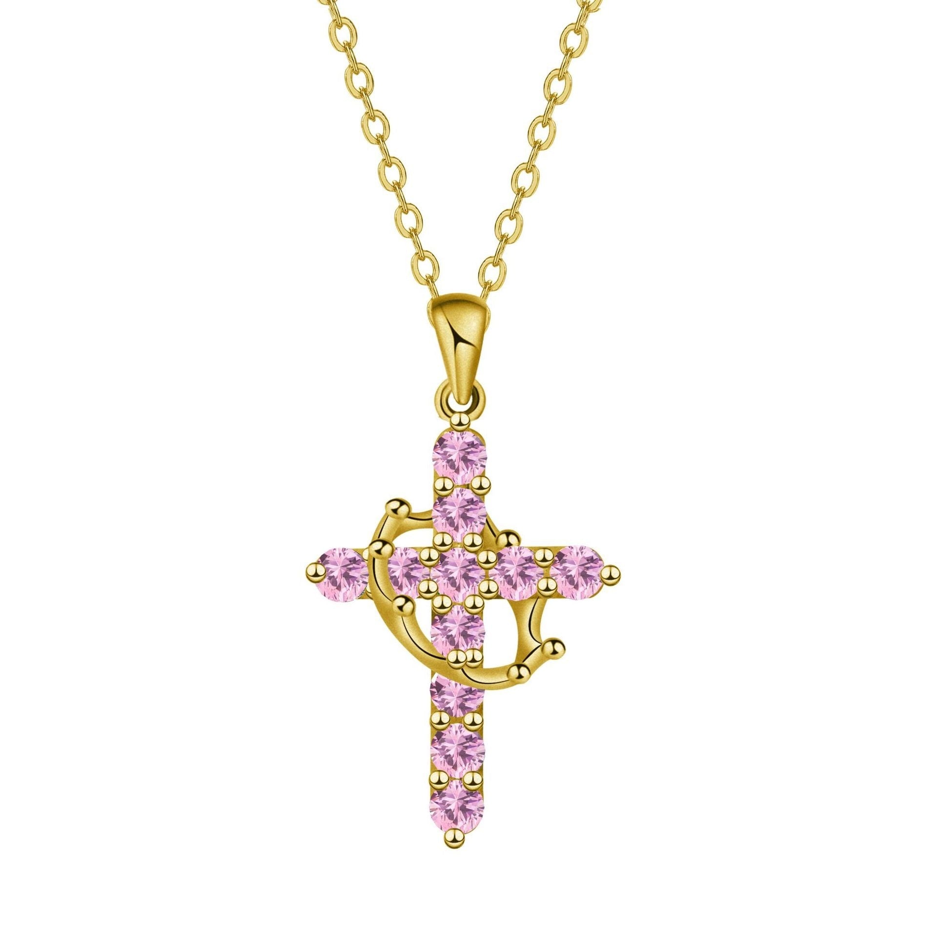 Women's Fashion Crown Cross Necklace