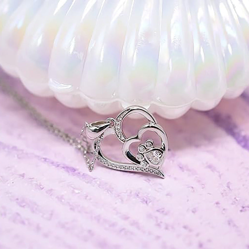 Women's Personalized Cat's Paw Love Necklace