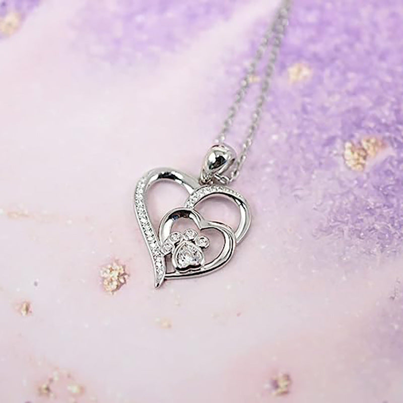 Women's Personalized Cat's Paw Love Necklace