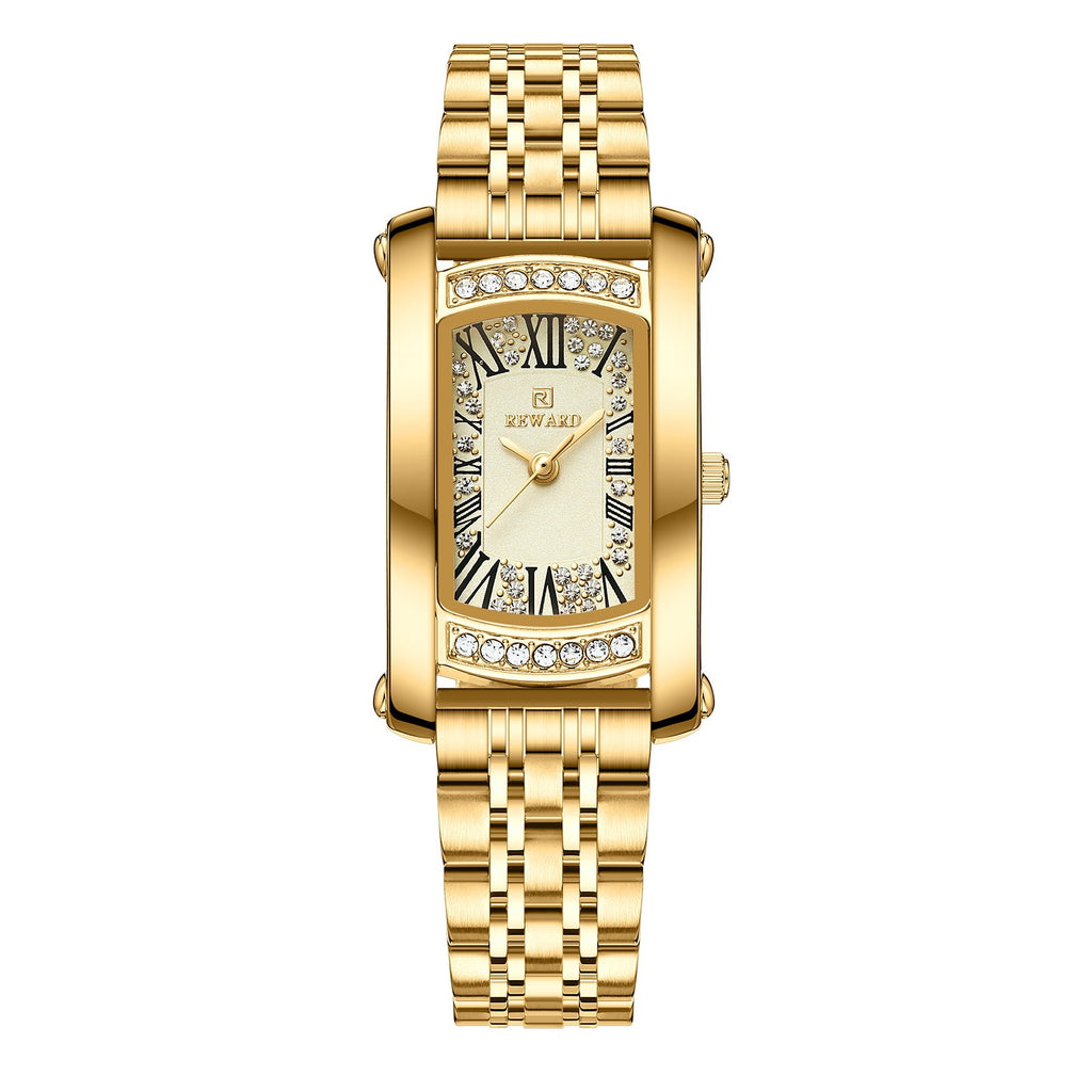 Affordable Luxury Fashion Waterproof Women's Square Quartz Wrist Watch